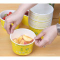 Customized Cheap Disposable Paper Soup/Dumpling Bowl with Lid